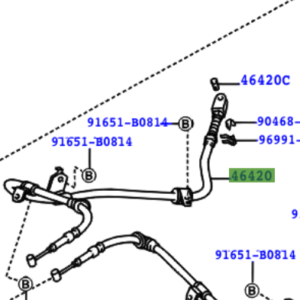 Toyota MR2 1999-2005 Parking Brake Cable Assy No.2