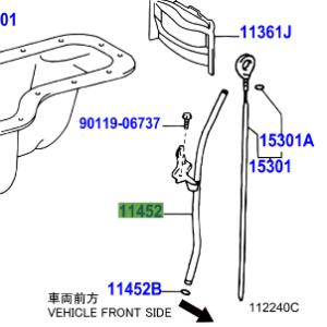 Toyota Corolla HB (JPP) 2002-2006 Support, Oil Level Gage Guide