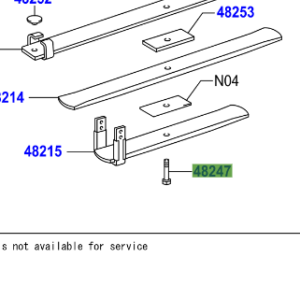 Toyota Hilux 2005-2012 Rear Spring, Centre Bolt