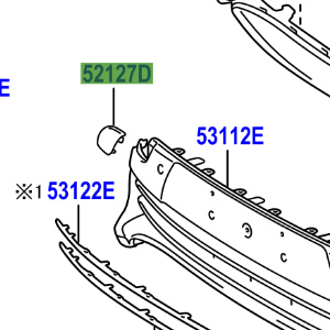 Toyota Verso 2009-2017 Front Bumper Cover Hole RH