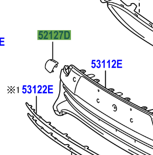 Toyota Verso 2009-2017 Front Bumper Cover Hole RH