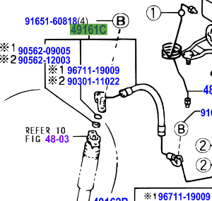 Toyota Land Cruiser 1998-2007 Suspension Control Pressure Hose