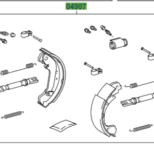 Toyota Yaris/Hybrid 2014-2020 Rear Drum Brake Fitting Kit
