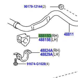 Toyota Land Cruiser Prado 2009-2017 Bush, Front Stabilizer Bar