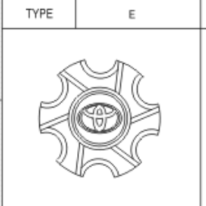 Toyota Hilux 2011-2015 Centre Wheel Cap Type E
