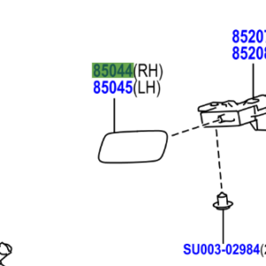 Toyota GT86 2012-2016 Nozzle Cover Sub-Assy, Type1 H/Lamp Washer, RH