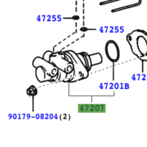 Toyota Yaris/Echo Verso 1999-2005 Cylinder Sub-Assy, Brake Master ( No Reservoir )