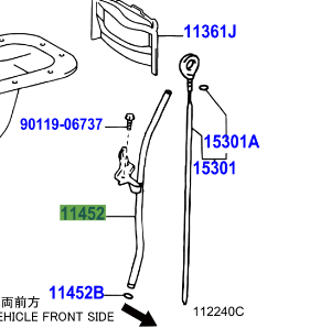 Toyota Corolla HB 2002-2006 Guide, Oil Level Gage