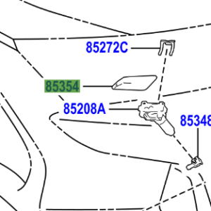 Toyota Rav4 2018- Headlamp Washer Cover, LH