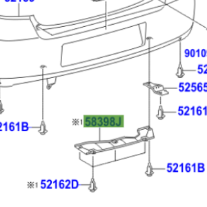 Toyota Yaris 2005-2011 Floor Under Cover No.1