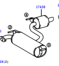 Toyota Celica 1999-2005 Rear Exhaust Box