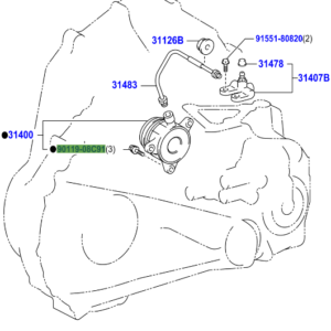 Toyota IQ 2008-2014 BOLT W/WASHER