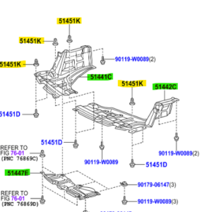 Toyota Yaris 2005-2011 1.3ltr Engine Undertray Complete
