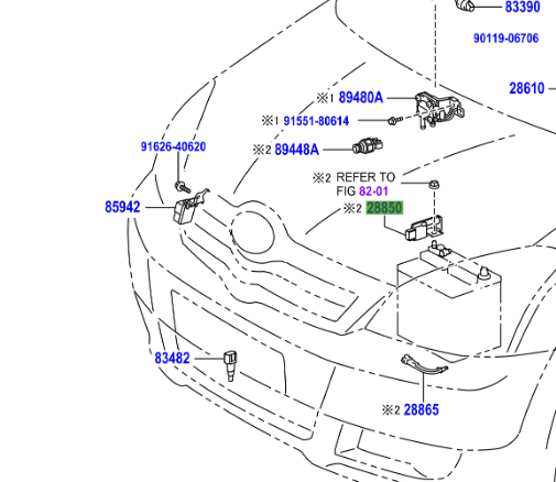 Toyota Verso (2004-2009) Battery Current Sensor