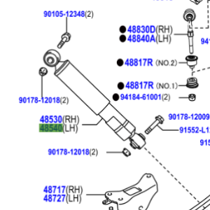 Toyota RAV4 2005-2012 Rear Shock Absorber