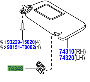 Toyota Hilux Sun Visor Retaining Clip (2024)
