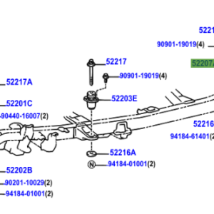 Toyota Hilux 1997-2005 Chassis Rubber Mounting