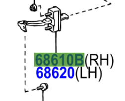 Toyota Land Cruiser RH Door Check Strap 2004