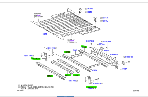 Toyota Hilux 2005-2012 Bed Supports