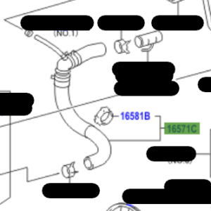 Toyota Verso 2.0ltr Diesel 2009-2017 Coolant Hose