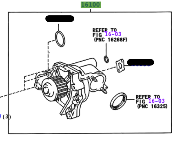 Toyota RAV4 1994-2000 Complete Water Pump