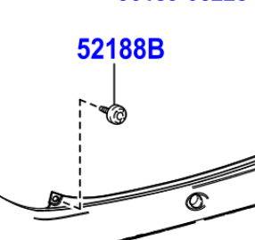 Toyota Aygo 2014 Onwards Rear Bumper-Window Rubber Stop