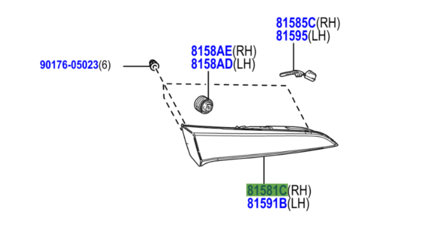 Toyota Corolla 2019 Onwards Inner Taillight R/H