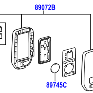 Toyota Yaris 2020-Onwards Smart Key Housing Set