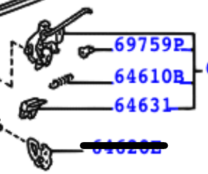 Toyota Avensis 1997-2003 Boot Catch