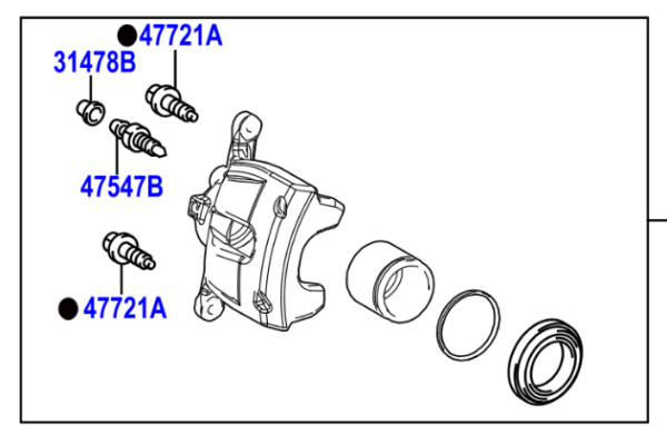 Toyota Corolla 2019-Present Front Brake Caliper L/H