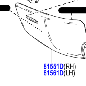 Toyota Corolla 2019-Present Rear Taillight Outer L/H