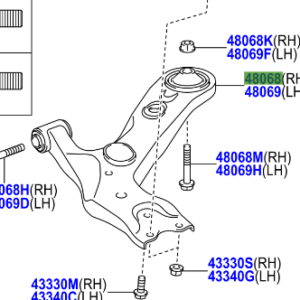 Toyota Prius / Prius V (2012-2021) Lower Front Suspension Arm (RH)