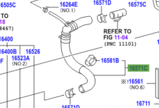 Toyota Verso (2009-2017) Radiator Hose