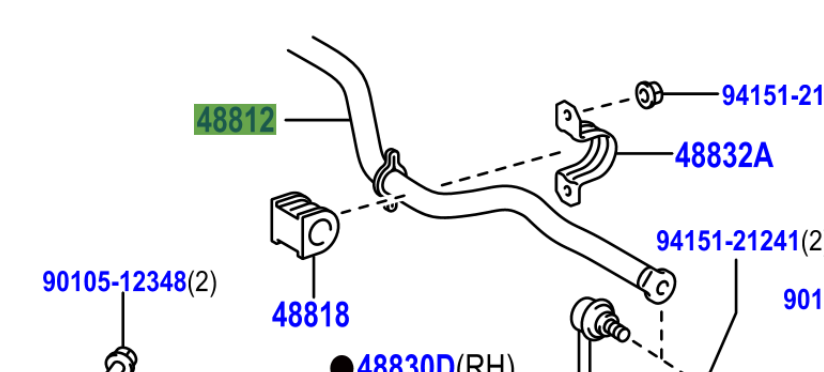 Toyota RAV4 (2012-2019) Rear Stabilizer Bar