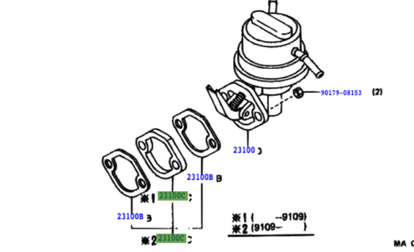 Toyota Corolla HB (1987-1992) Fuel Pump Insulator