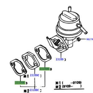 Toyota Corolla HB (1987-1992) Fuel Pump Gaskets