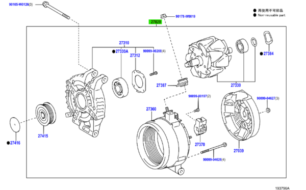 Toyota Avensis (2008-2018) Alternator Assy