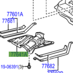 Toyota Corolla HB (JPP) (2002-2006) Fuel Tank Protector / Heat Shield