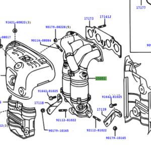 Toyota Avensis Verso (2001-2009) Exhaust Manifold Converter Sub-Assy