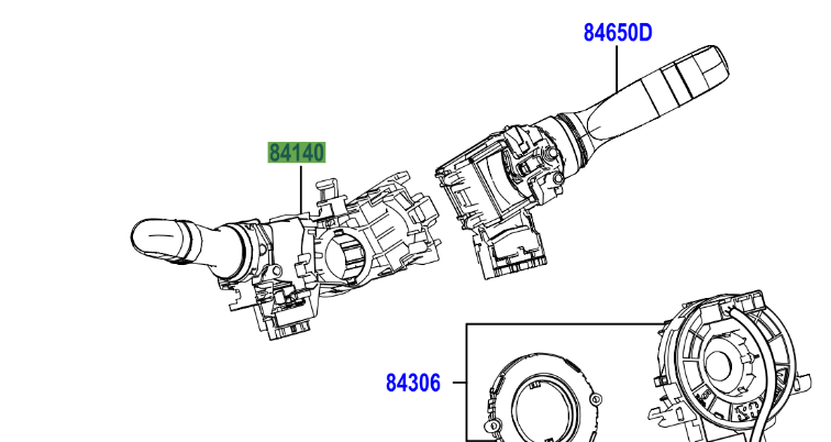 Toyota Aygo 2005-2014 Headlamp Dimmer Switch Assembly (LH)