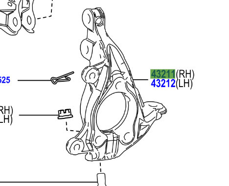 Toyota Yaris GR (2020-Present) Knuckle - Steering (RH)