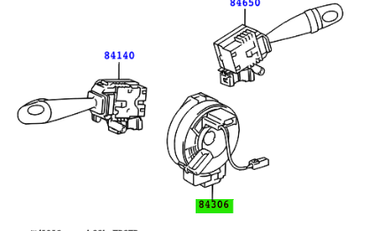 Toyota Yaris 2001-2005 Clock Spring W/Steering Audio Switch