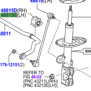Toyota Estima (2006-2019) Bush - Front Stabilizer Bar (LH)