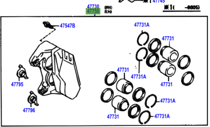 Toyota Supra (1993-1996) Front Brake Caliper (RH)
