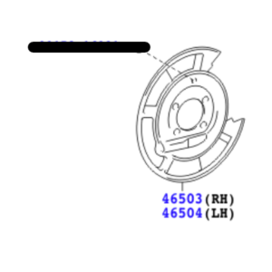 Toyota Verso 2009-2017 Rear Brake Back Plate L/H