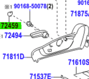 Toyota Verso 2009-2017 Seat End Cap