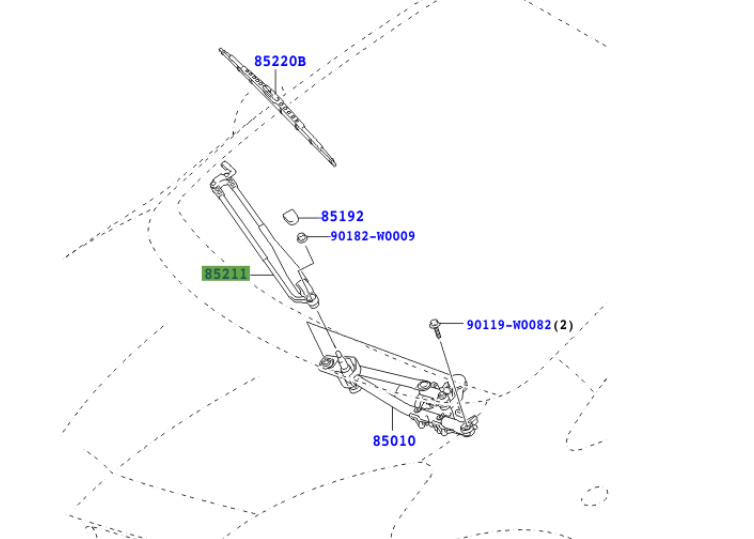 Toyota Aygo (2005-2014) Front Wiper Arm