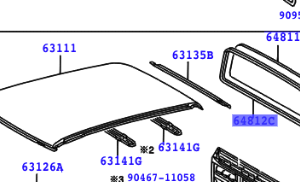 Toyota Hilux 1997-2005 Cab Rear Window Seal