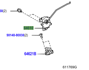 Toyota Avensis Saloon 2003-2008 Boot Lock
