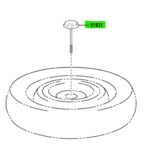 Toyota CH-R 2023 Onwards Spare Wheel Carrier Bolt